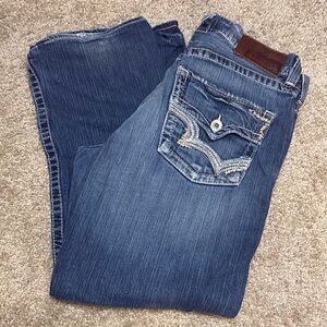 Big Star by Buckle Distressed Relaxed Straight Denim Jeans Size 34 Short
